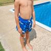 imageBIG ELEPHANT 2 Packs Boys Swim Trunks with Compression Liner UPF 50 Kids Bathing Suit Quick Dry Swimming ShortsShark BlueFish Red Blue