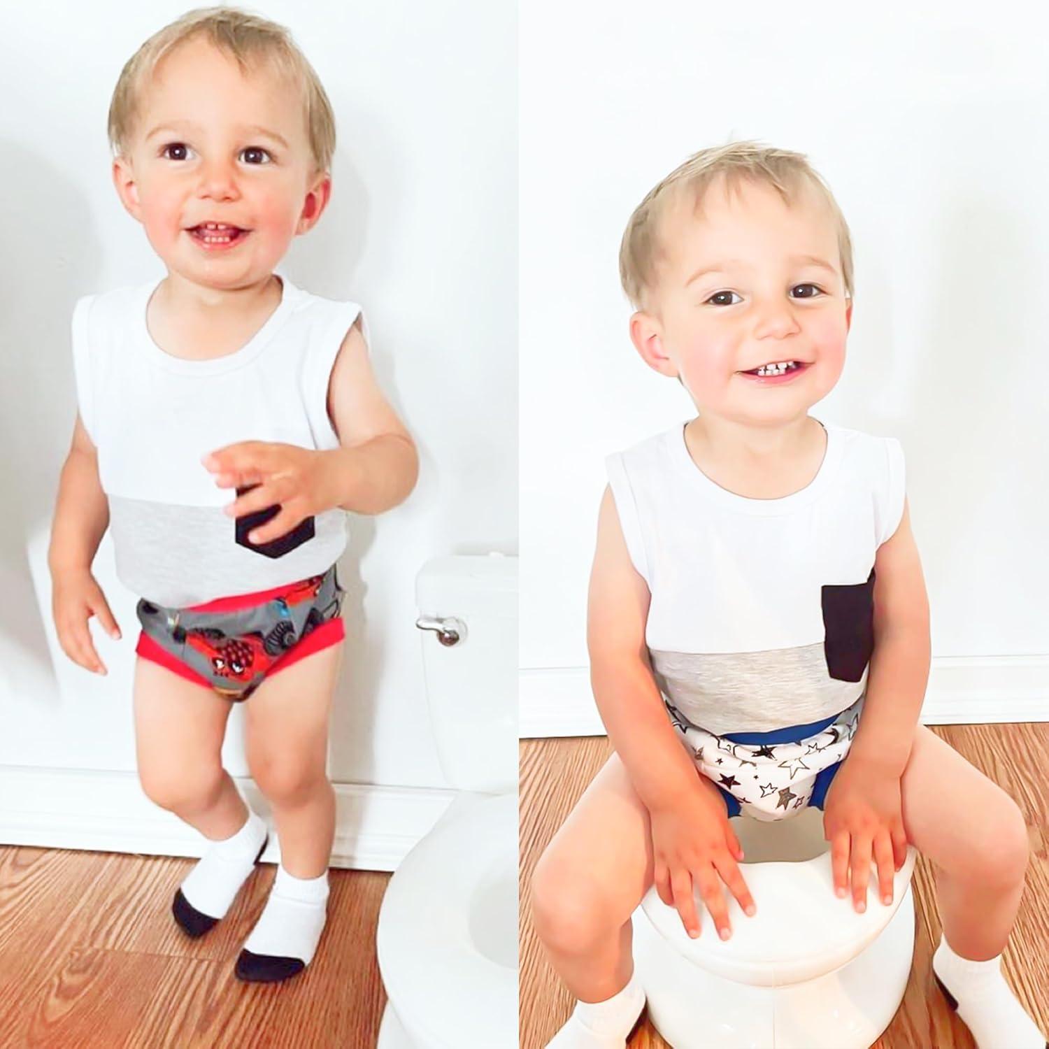 imageBIG ELEPHANT Random Color Toddler Training Pants 6 Pack Potty Training Underwear for Boys and GirlsMulticolored C Boys6 Pack