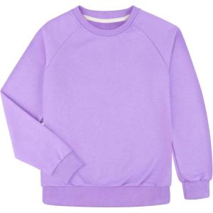 imageBIG ELEPHANT Boys Crewneck Sweatshirt  Soft Cotton Long Sleeve Top for Kids Toddler to Teen Ideal for School or Daily WearPurple