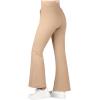 imageBIG ELEPHANT Girls Flare Pants with Side PocketsSchool Uniform Bell Bottom Dress Pants Size 615 YearsDark Apricot