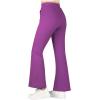 imageBIG ELEPHANT Girls Flare Pants with Side PocketsSchool Uniform Bell Bottom Dress Pants Size 615 YearsDark Purple