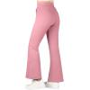 imageBIG ELEPHANT Girls Flare Pants with Side PocketsSchool Uniform Bell Bottom Dress Pants Size 615 YearsDusty Rose