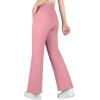 imageBIG ELEPHANT Girls Flare Pants with Side PocketsSchool Uniform Bell Bottom Dress Pants Size 615 YearsDusty Rose