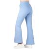 imageBIG ELEPHANT Girls Flare Pants with Side PocketsSchool Uniform Bell Bottom Dress Pants Size 615 YearsLignt Blue