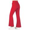 imageBIG ELEPHANT Girls Flare Pants with Side PocketsSchool Uniform Bell Bottom Dress Pants Size 615 YearsRed