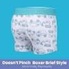 imageBIG ELEPHANT Boys Boxer Briefs 10Pack 100 Cotton Toddler Underwear Dinosaur and Car Print Soft Breathable Sizes 3T9YRed Car