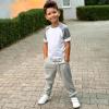 imageBIG ELEPHANT 3 Pack Boys Sweatpants Youth Cotton Athletic Joggers Pants with Pockets and DrawstringBlack Grey Dark Grey