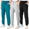 imageBIG ELEPHANT 3 Pack Boys Sweatpants Youth Cotton Athletic Joggers Pants with Pockets and DrawstringBlack Grey Royal Blue