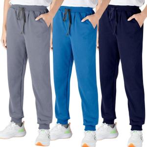 imageBIG ELEPHANT 3 Pack Boys Sweatpants Youth Cotton Athletic Joggers Pants with Pockets and DrawstringAsh GreyNavy BlueCyan