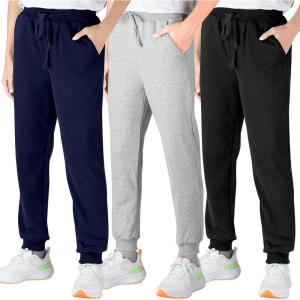 imageBIG ELEPHANT 3 Pack Boys Sweatpants Youth Cotton Athletic Joggers Pants with Pockets and DrawstringBlack Grey Dark Blue