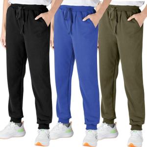 imageBIG ELEPHANT 3 Pack Boys Sweatpants Youth Cotton Athletic Joggers Pants with Pockets and DrawstringDenim BlueBlackArmy Green