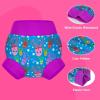 imageBIG ELEPHANT Baby Swim Diapers 3pcs Reusable Adjustable Washable Waterproof Swimming Diaper for Boys and Girls 6Months  5 YearsPurple Jellyfish