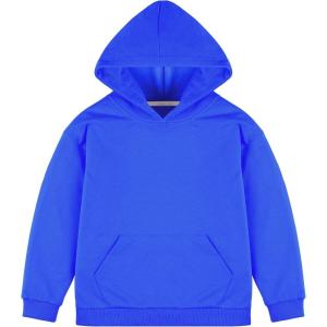 imageBIG ELEPHANT Boys Hooded Sweatshirt  100 CottonLightweight Long Sleeve Hoodie with Pocket for School ampamp Casual WearSapphire Blue