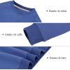 imageBIG ELEPHANT Boys Crewneck Sweatshirt Youth Fleece Sweatshirts Long Sleeve Basic Pullover Soft Warm Thin Fleece for KidsDenim Blue