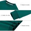 imageBIG ELEPHANT Boys Crewneck Sweatshirt Youth Fleece Sweatshirts Long Sleeve Basic Pullover Soft Warm Thin Fleece for KidsPeacock Blue