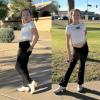 imageBIG ELEPHANT Girls Flare Leggings with Pockets Crossover High Waist Bell Bottom Yoga Pants for Dance ampamp Everyday WearBlackdark Graynavy Blue