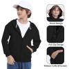 imageBIG ELEPHANT Boys Zip Up Hoodie Sweatshirt with Pockets Fleece ampamp Soft Cotton Coat for School and Daily WearBlack