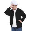 imageBIG ELEPHANT Boys Zip Up Hoodie Sweatshirt with Pockets Fleece ampamp Soft Cotton Coat for School and Daily WearBlack