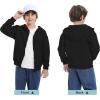 imageBIG ELEPHANT Boys Zip Up Hoodie Sweatshirt with Pockets Fleece ampamp Soft Cotton Coat for School and Daily WearBlack