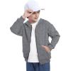 imageBIG ELEPHANT Boys Zip Up Hoodie Sweatshirt with Pockets Fleece ampamp Soft Cotton Coat for School and Daily WearDark Gray