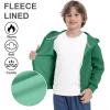 imageBIG ELEPHANT Boys Zip Up Hoodie Sweatshirt with Pockets Fleece ampamp Soft Cotton Coat for School and Daily WearGreen
