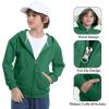 imageBIG ELEPHANT Boys Zip Up Hoodie Sweatshirt with Pockets Fleece ampamp Soft Cotton Coat for School and Daily WearGreen