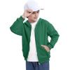 imageBIG ELEPHANT Boys Zip Up Hoodie Sweatshirt with Pockets Fleece ampamp Soft Cotton Coat for School and Daily WearGreen