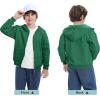 imageBIG ELEPHANT Boys Zip Up Hoodie Sweatshirt with Pockets Fleece ampamp Soft Cotton Coat for School and Daily WearGreen
