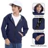 imageBIG ELEPHANT Boys Zip Up Hoodie Sweatshirt with Pockets Fleece ampamp Soft Cotton Coat for School and Daily WearNavy Blue