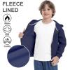 imageBIG ELEPHANT Boys Zip Up Hoodie Sweatshirt with Pockets Fleece ampamp Soft Cotton Coat for School and Daily WearNavy Blue