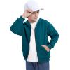 imageBIG ELEPHANT Boys Zip Up Hoodie Sweatshirt with Pockets Fleece ampamp Soft Cotton Coat for School and Daily WearPeacock Blue