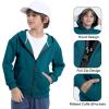imageBIG ELEPHANT Boys Zip Up Hoodie Sweatshirt with Pockets Fleece ampamp Soft Cotton Coat for School and Daily WearPeacock Blue