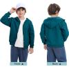 imageBIG ELEPHANT Boys Zip Up Hoodie Sweatshirt with Pockets Fleece ampamp Soft Cotton Coat for School and Daily WearPeacock Blue