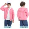 imageBIG ELEPHANT Boys Zip Up Hoodie Sweatshirt with Pockets Fleece ampamp Soft Cotton Coat for School and Daily WearPink