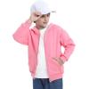 imageBIG ELEPHANT Boys Zip Up Hoodie Sweatshirt with Pockets Fleece ampamp Soft Cotton Coat for School and Daily WearPink