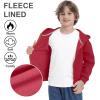 imageBIG ELEPHANT Boys Zip Up Hoodie Sweatshirt with Pockets Fleece ampamp Soft Cotton Coat for School and Daily WearRed