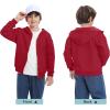 imageBIG ELEPHANT Boys Zip Up Hoodie Sweatshirt with Pockets Fleece ampamp Soft Cotton Coat for School and Daily WearRed