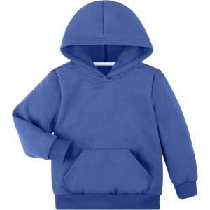 imageBIG ELEPHANT Boys Hooded Sweatshirt Fleece Pullover Hoodies Long Sleeve Warm Hoodie Sweatshirts with Pocket for KidsDenim Blue