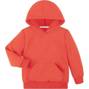 imageBIG ELEPHANT Boys Hooded Sweatshirt Fleece Pullover Hoodies Long Sleeve Warm Hoodie Sweatshirts with Pocket for KidsOrange