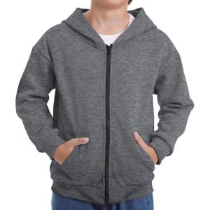 imageBIG ELEPHANT Boys Zip Up Hoodie Sweatshirt with Pockets Fleece ampamp Soft Cotton Coat for School and Daily WearDark Gray