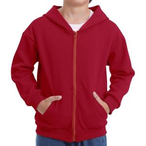 imageBIG ELEPHANT Boys Zip Up Hoodie Sweatshirt with Pockets Fleece ampamp Soft Cotton Coat for School and Daily WearRed