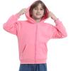 imageBIG ELEPHANT Boys Fleece Zip Up Hoodie Sweatshirt with Kangaroo Pockets  Soft Cotton Jacket for School ampamp Everyday WearPink