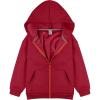 imageBIG ELEPHANT Boys Fleece Zip Up Hoodie Sweatshirt with Kangaroo Pockets  Soft Cotton Jacket for School ampamp Everyday WearRed