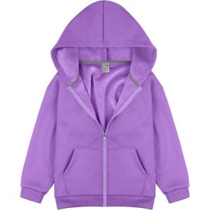 imageBIG ELEPHANT Boys Fleece Zip Up Hoodie Sweatshirt with Kangaroo Pockets  Soft Cotton Jacket for School ampamp Everyday WearPurple