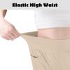 imageBIG ELEPHANT 3 Pack Girls Joggers with Pockets High Waisted Kids Athletic Pants for Yoga RunningPink  Purple  Khaki