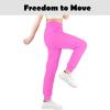 imageBIG ELEPHANT 3 Pack Girls Joggers with Pockets High Waisted Kids Athletic Pants for Yoga RunningPink  Rose Red  Dark Purple