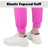 imageBIG ELEPHANT 3 Pack Girls Joggers with Pockets High Waisted Kids Athletic Pants for Yoga RunningPink  Rose Red  Dark Purple