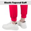 imageBIG ELEPHANT 3 Pack Girls Joggers with Pockets High Waisted Kids Athletic Pants for Yoga RunningRedblacknavy Blue