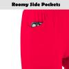 imageBIG ELEPHANT 3 Pack Girls Joggers with Pockets High Waisted Kids Athletic Pants for Yoga RunningRedblacknavy Blue