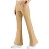 imageBIG ELEPHANT Girls Fleece Flared Pants  Soft Bell Bottom Style with Pockets for School Parties ampamp Everyday OutfitsKhaki